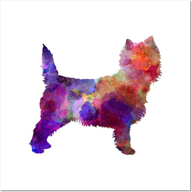 Cairn Terrier in watercolor Wall Art by PaulrommerArt